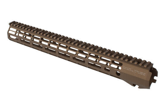Aero Precision ATLAS R-ONE M-LOK AR-15 15-inch free float Handguard in Burnt Bronze Cerakote is quality made for stability and Mil-Spec compatible.